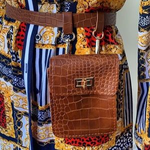 Vintage Inspired Faux Alligator Fanny Pack